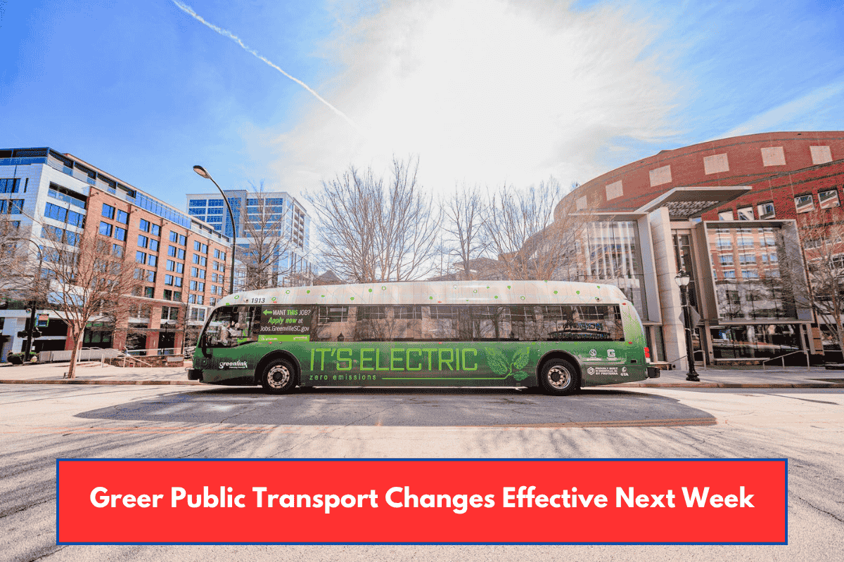 Greer Public Transport Changes Effective Next Week