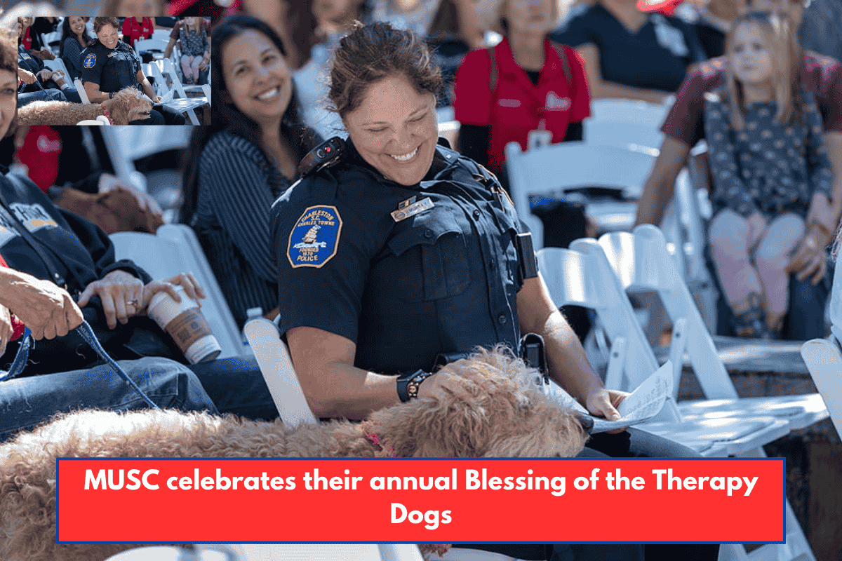 MUSC celebrates their annual Blessing of the Therapy Dogs