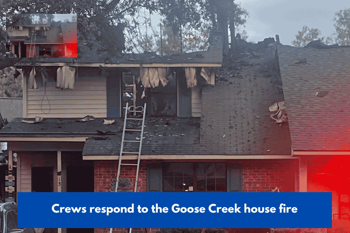 Crews respond to the Goose Creek house fire