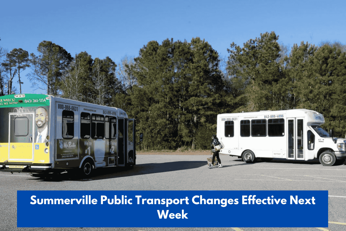 Summerville Public Transport Changes Effective Next Week