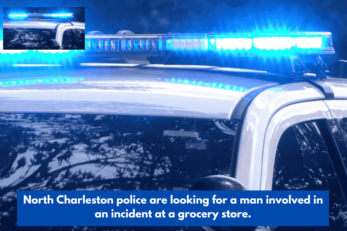 North Charleston police are looking for a man involved in an incident at a grocery store.