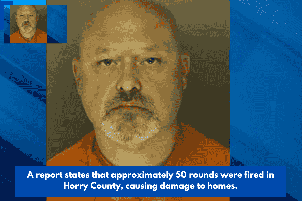 A report states that approximately 50 rounds were fired in Horry County, causing damage to homes.