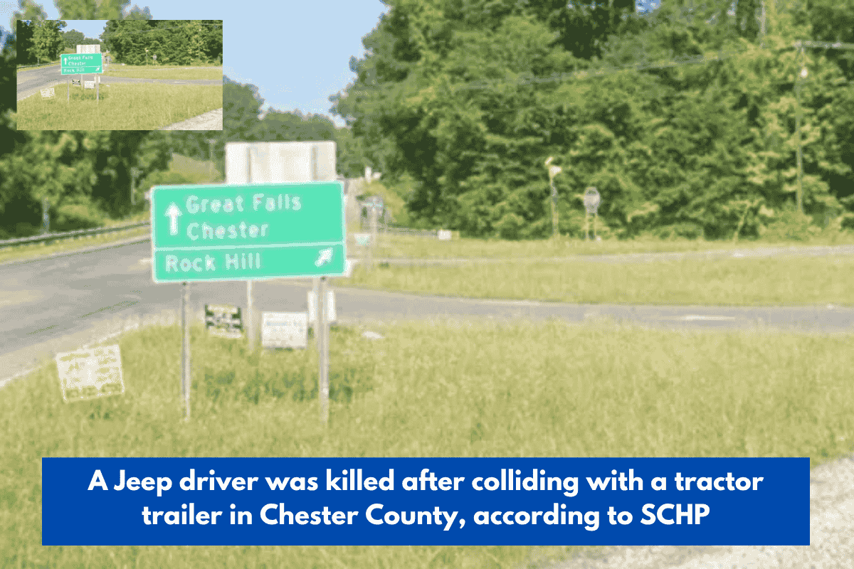 A Jeep driver was killed after colliding with a tractor trailer in Chester County, according to SCHP