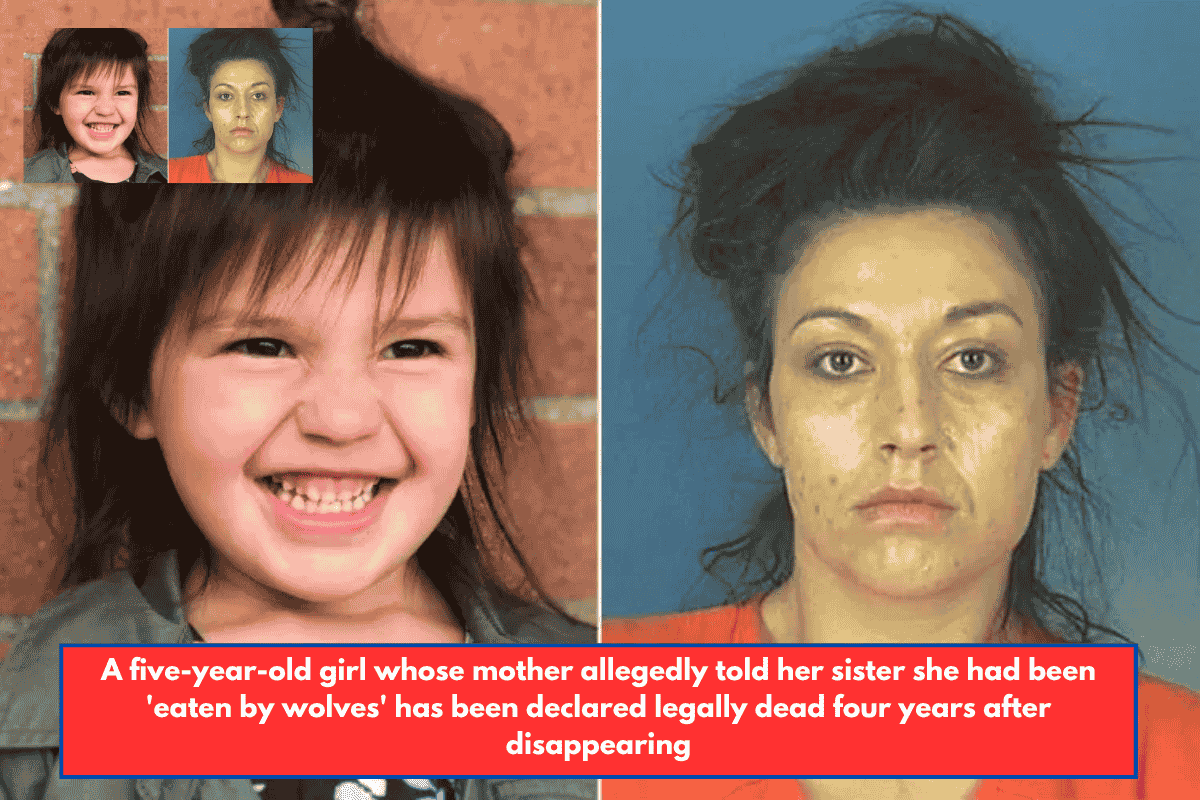 A five-year-old girl whose mother allegedly told her sister she had been 'eaten by wolves' has been declared legally dead four years after disappearing