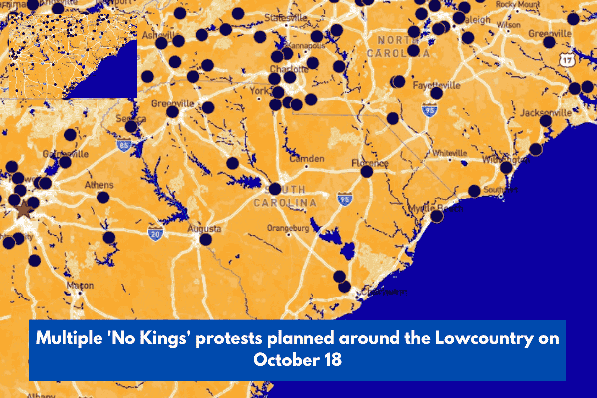 Multiple 'No Kings' protests planned around the Lowcountry on October 18