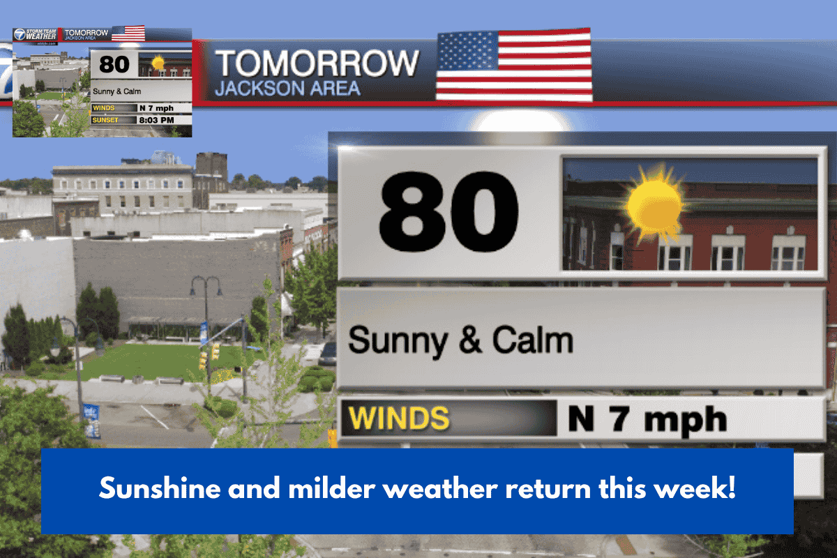 Sunshine and milder weather return this week!