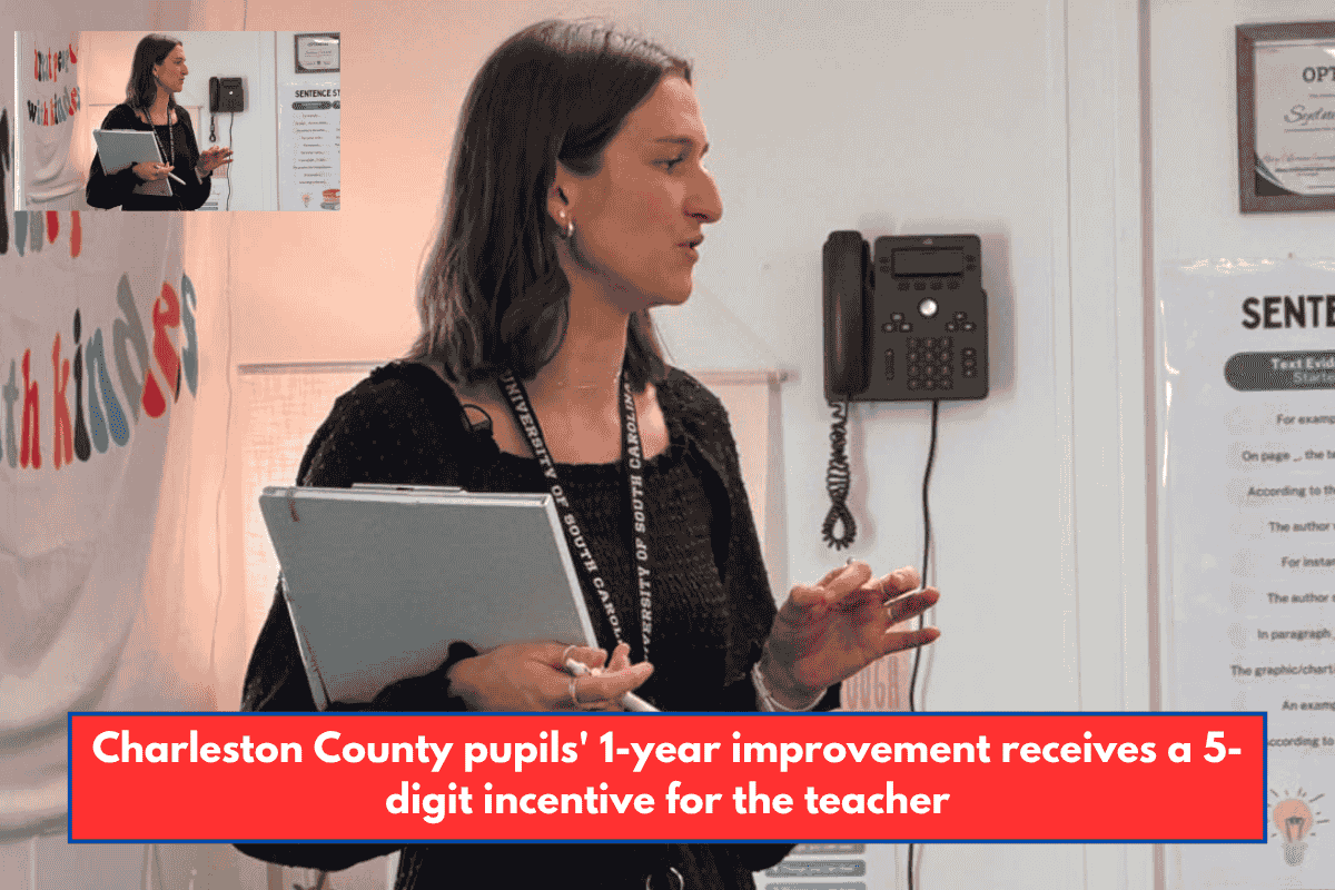 Charleston County pupils' 1-year improvement receives a 5-digit incentive for the teacher