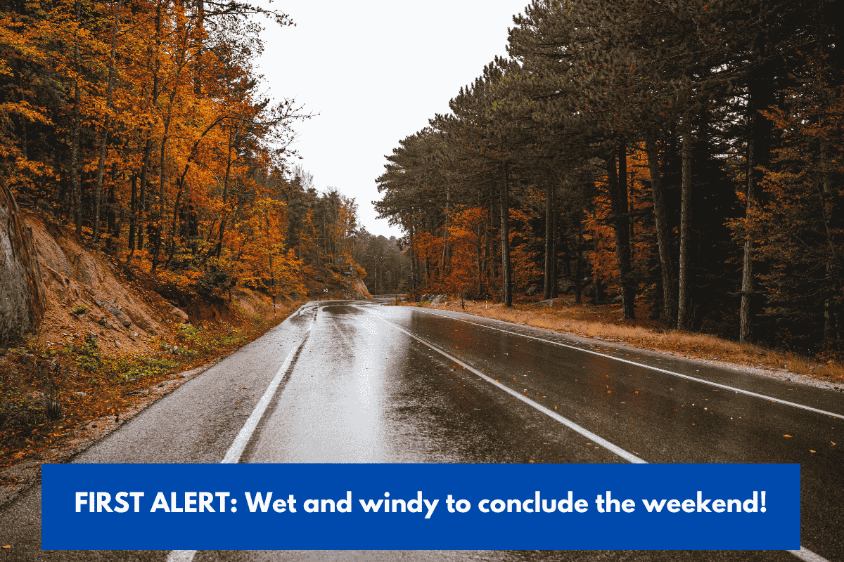 FIRST ALERT Wet and windy to conclude the weekend!