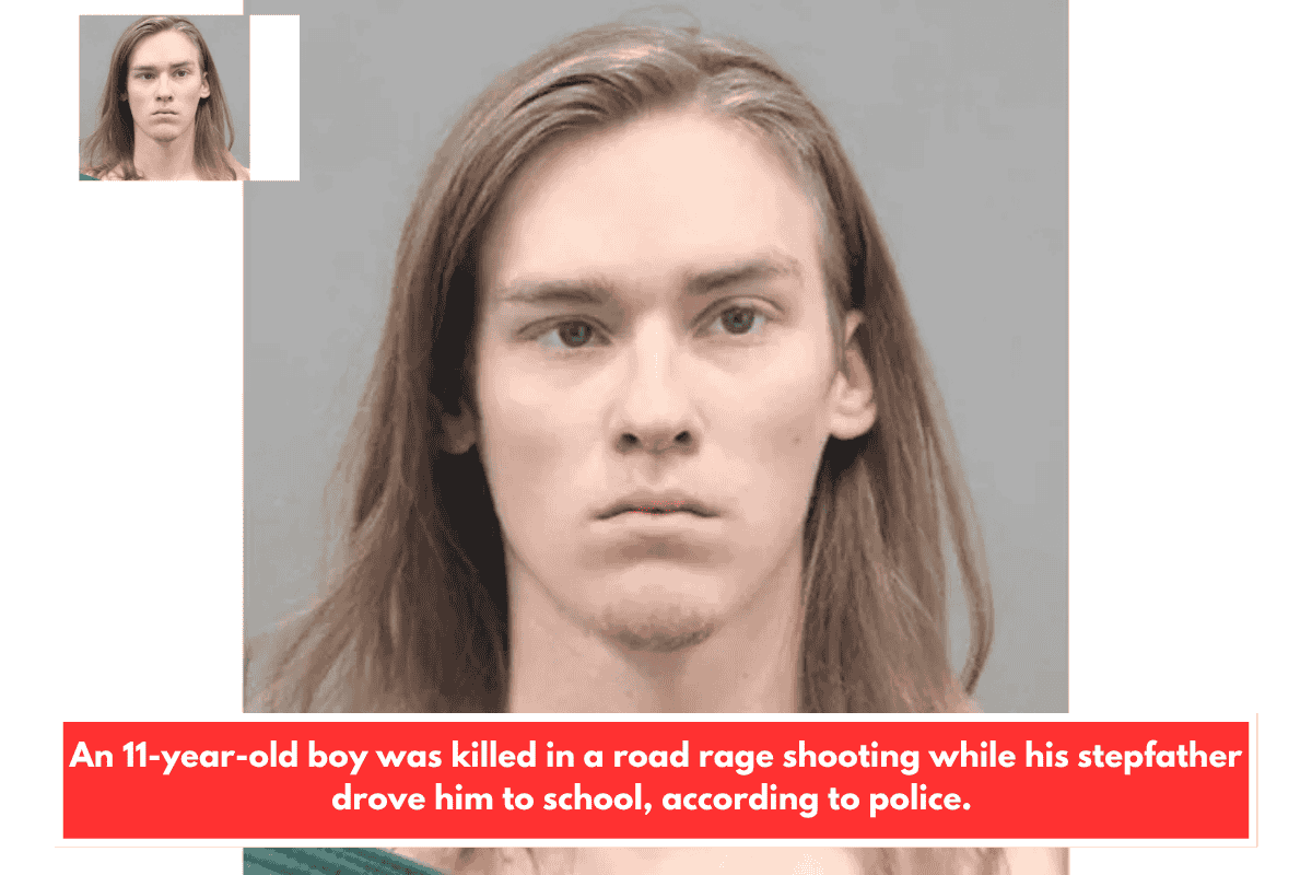 An 11-year-old boy was killed in a road rage shooting while his stepfather drove him to school, according to police.