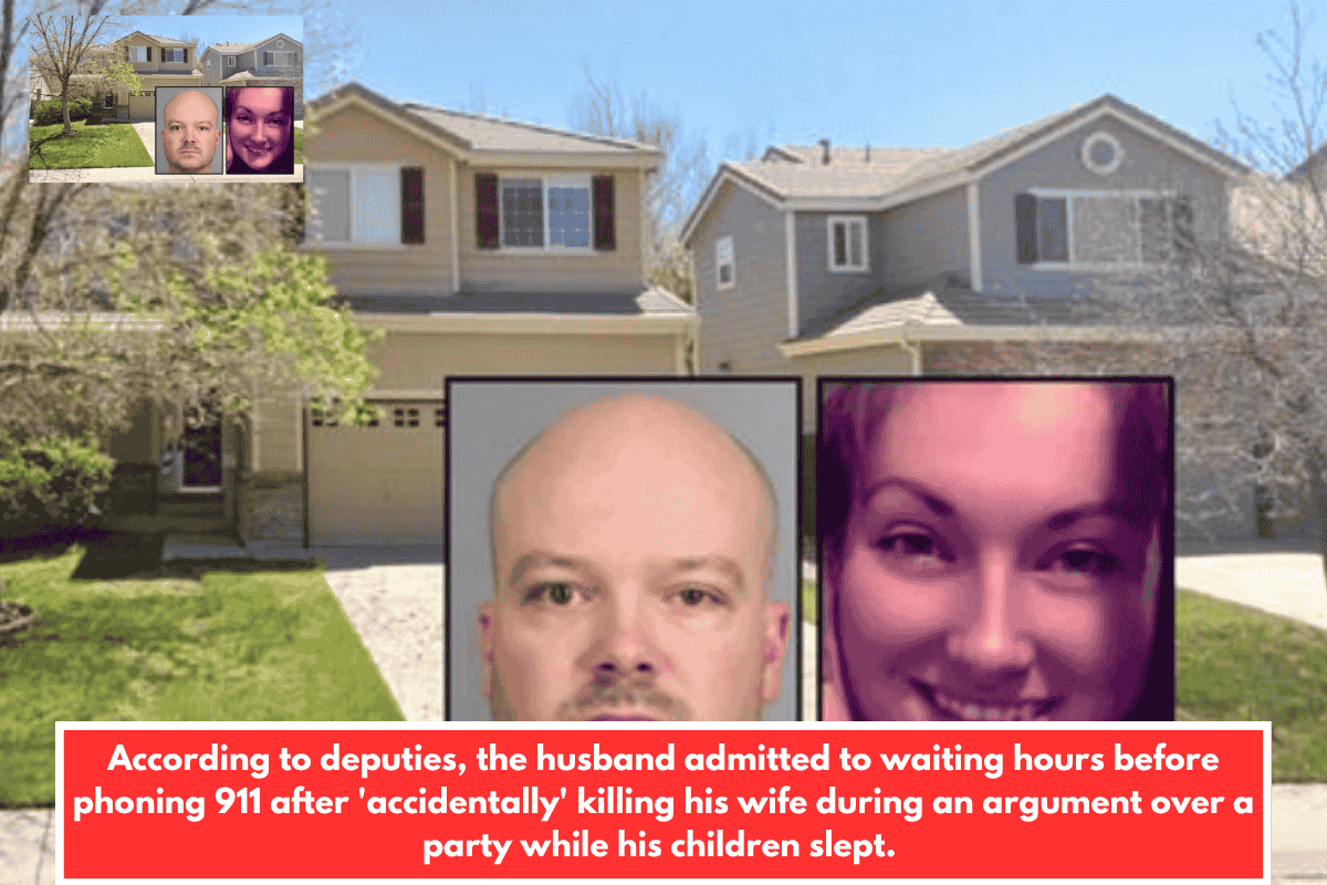According to deputies, the husband admitted to waiting hours before phoning 911 after 'accidentally' killing his wife during an argument over a party while his children slept.