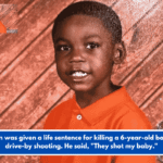 A man was given a life sentence for killing a 6-year-old boy in a drive-by shooting. He said, "They shot my baby."