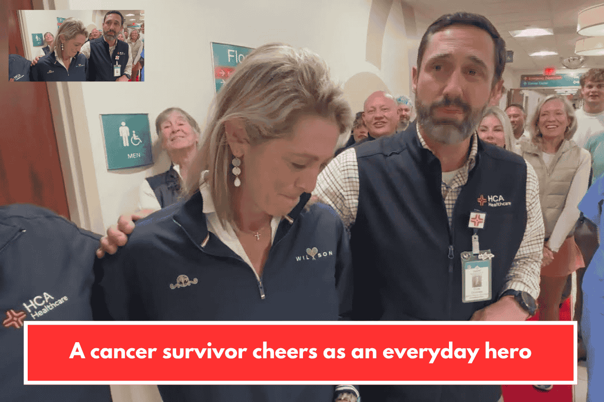 A cancer survivor cheers as an everyday hero