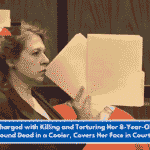 Mom Charged with Killing and Torturing Her 8-Year-Old Son, Found Dead in a Cooler, Covers Her Face in Court.