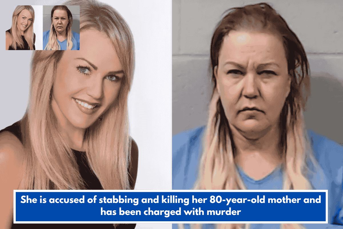 She is accused of stabbing and killing her 80-year-old mother and has been charged with murder