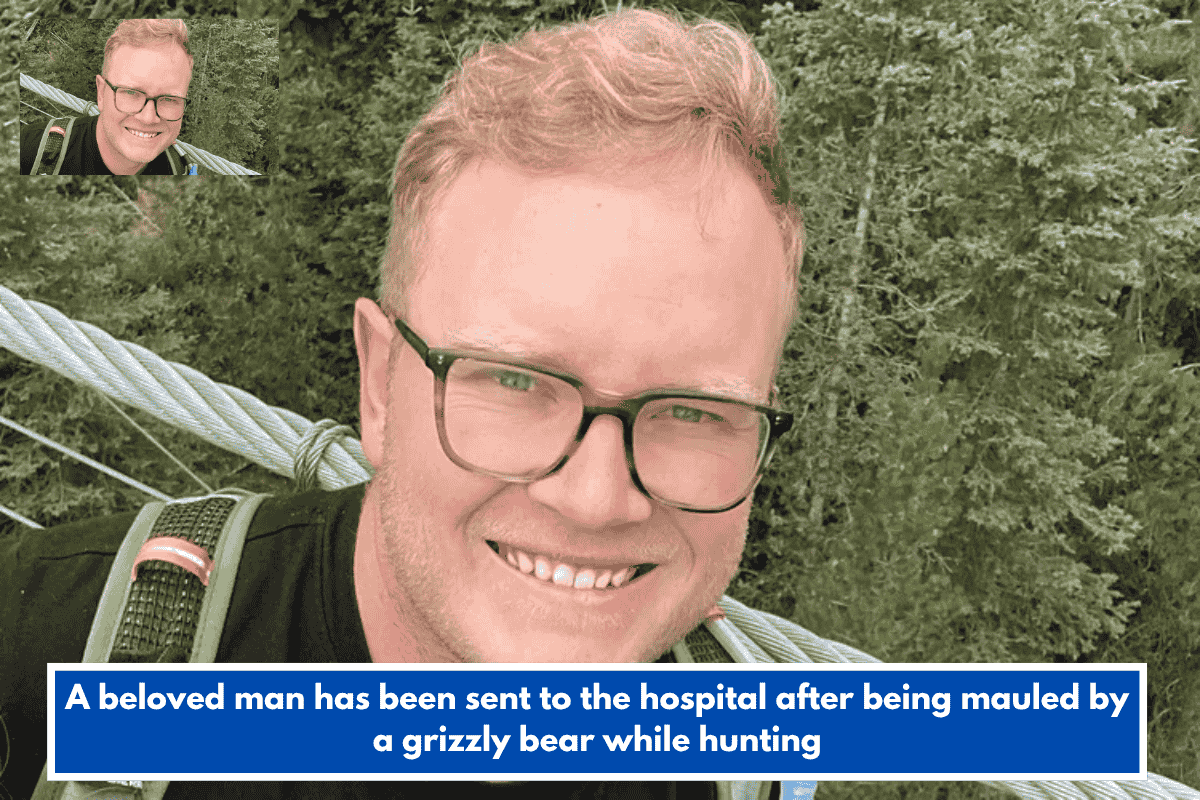 A beloved man has been sent to the hospital after being mauled by a grizzly bear while hunting