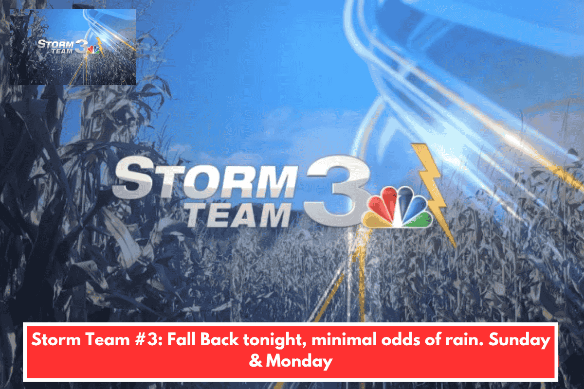 Storm Team #3: Fall Back tonight, minimal odds of rain. Sunday & Monday