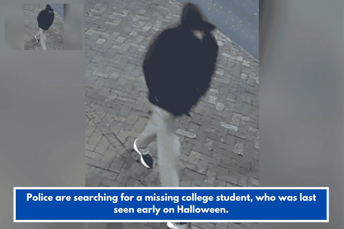 Police are searching for a missing college student, who was last seen early on Halloween.