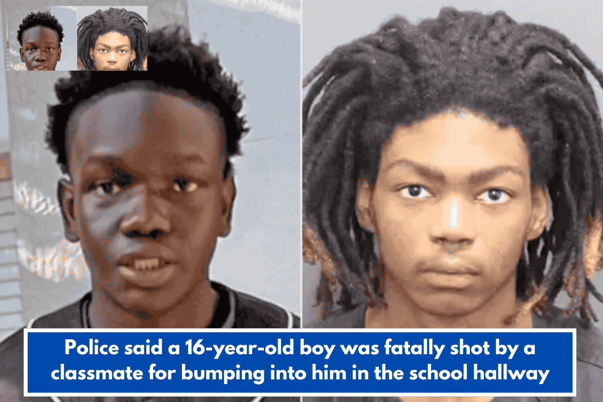 Police said a 16-year-old boy was fatally shot by a classmate for bumping into him in the school hallway
