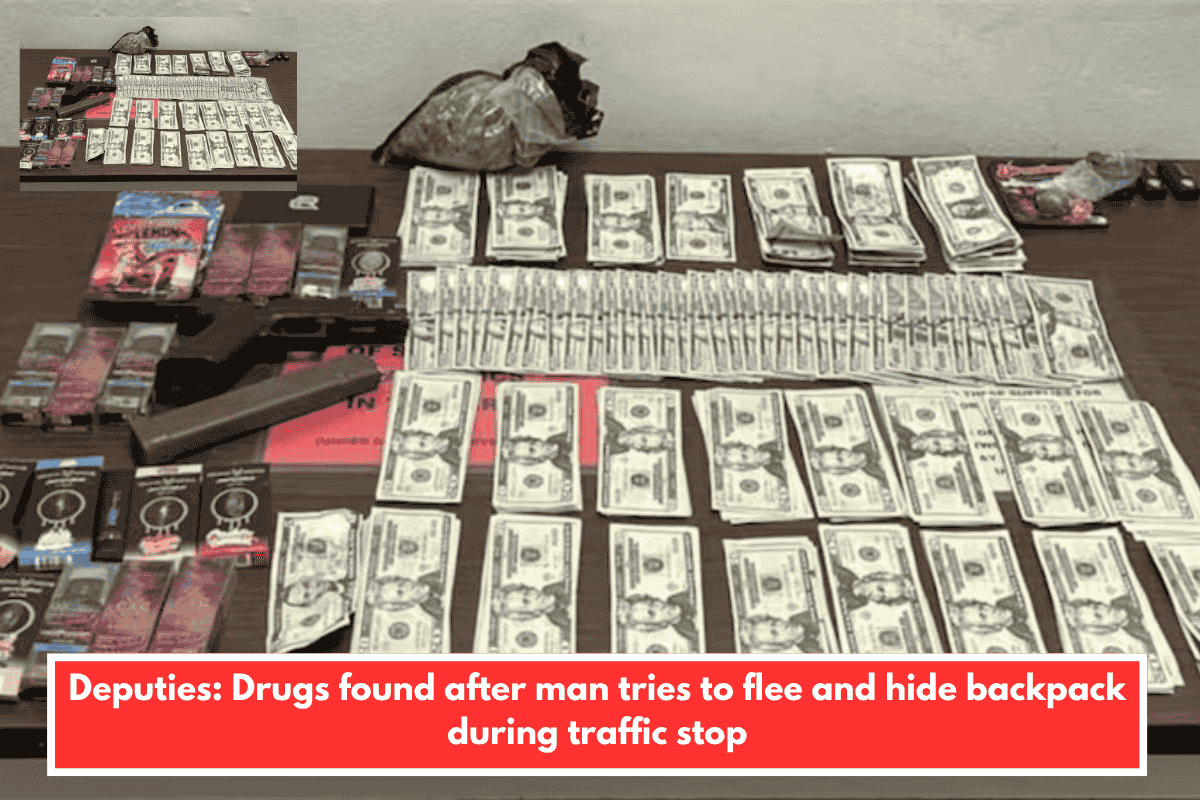 Deputies: Drugs found after man tries to flee and hide backpack during traffic stop