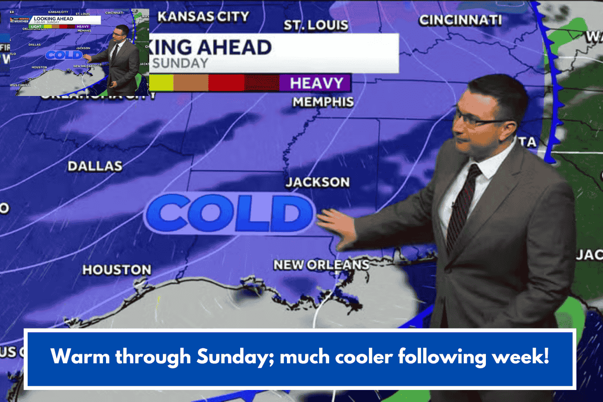 Warm through Sunday; much cooler following week!