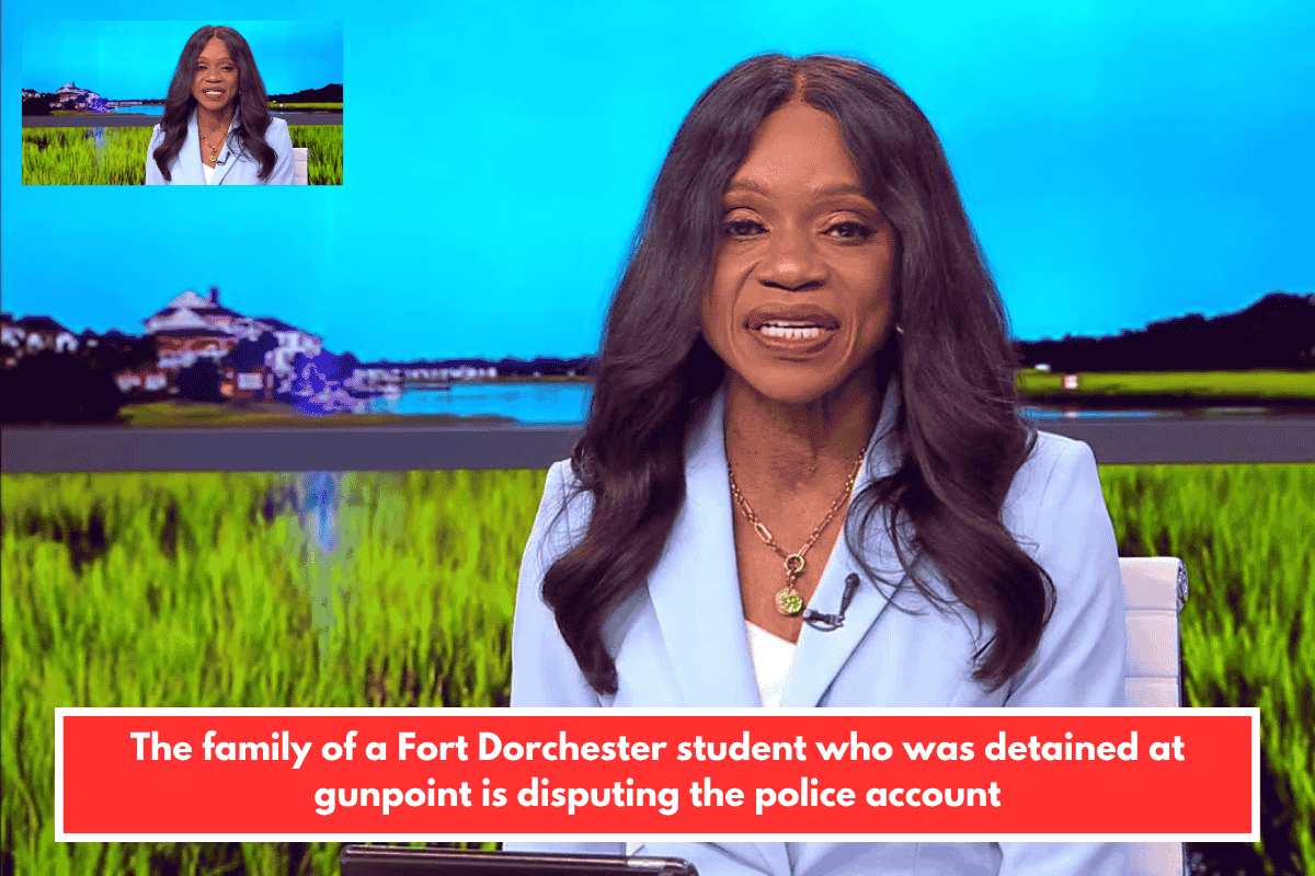 The family of a Fort Dorchester student who was detained at gunpoint is disputing the police account