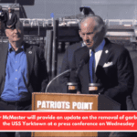 Governor McMaster will provide an update on the removal of garbage from the USS Yorktown at a press conference on Wednesday