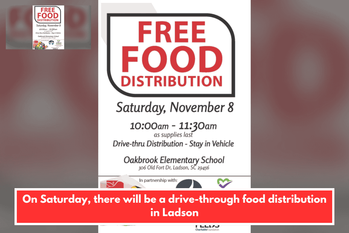 On Saturday, there will be a drive-through food distribution in Ladson