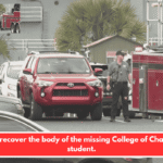 Crews recover the body of the missing College of Charleston student.