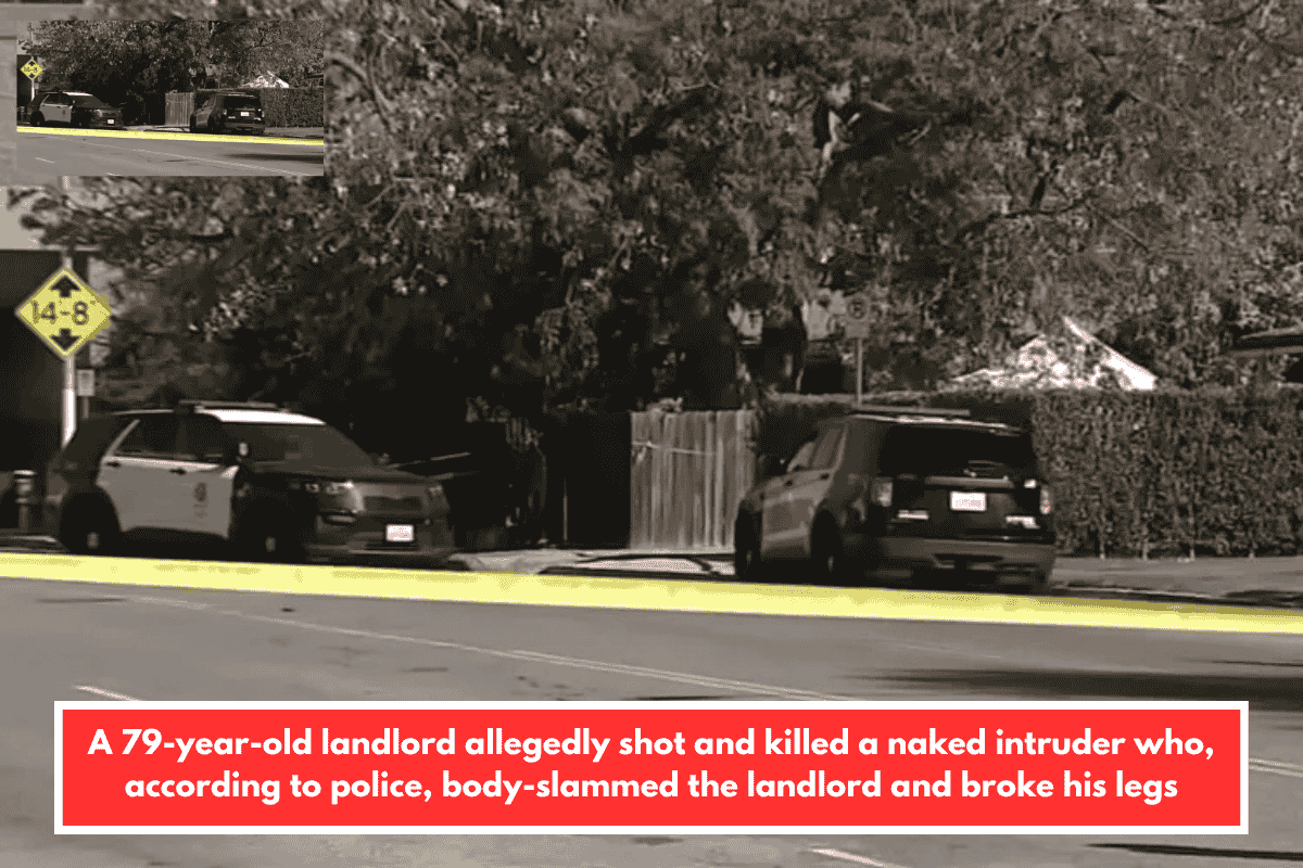 A 79-year-old landlord allegedly shot and killed a naked intruder who, according to police, body-slammed the landlord and broke his legs
