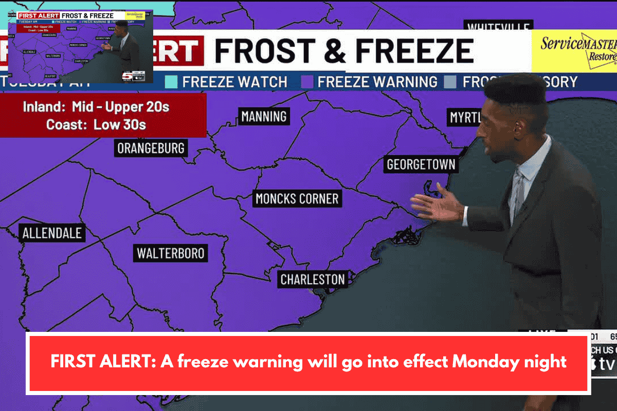 FIRST ALERT: A freeze warning will go into effect Monday night