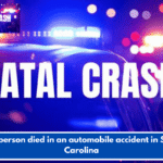 One person died in an automobile accident in South Carolina
