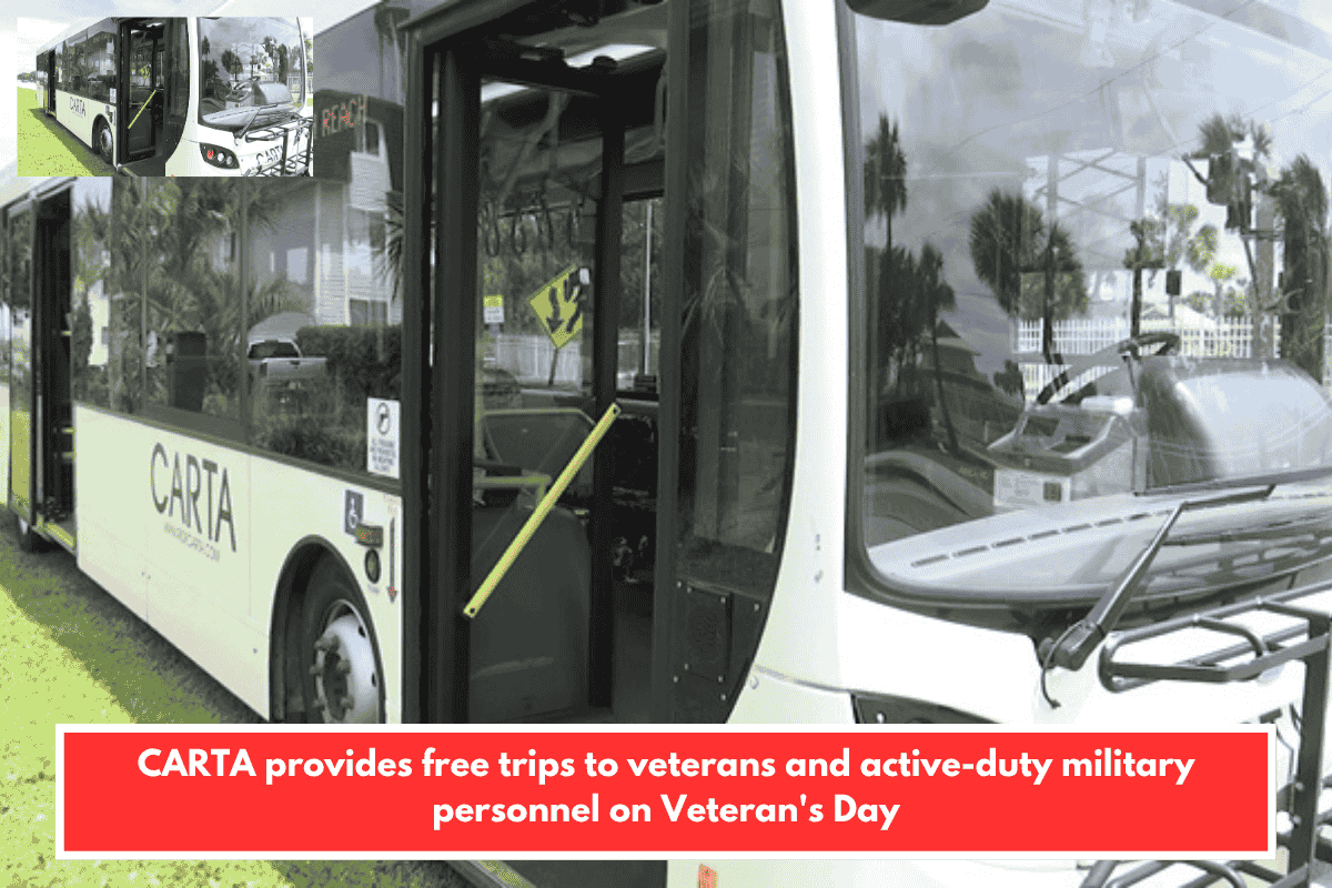 CARTA provides free trips to veterans and active-duty military personnel on Veteran's Day
