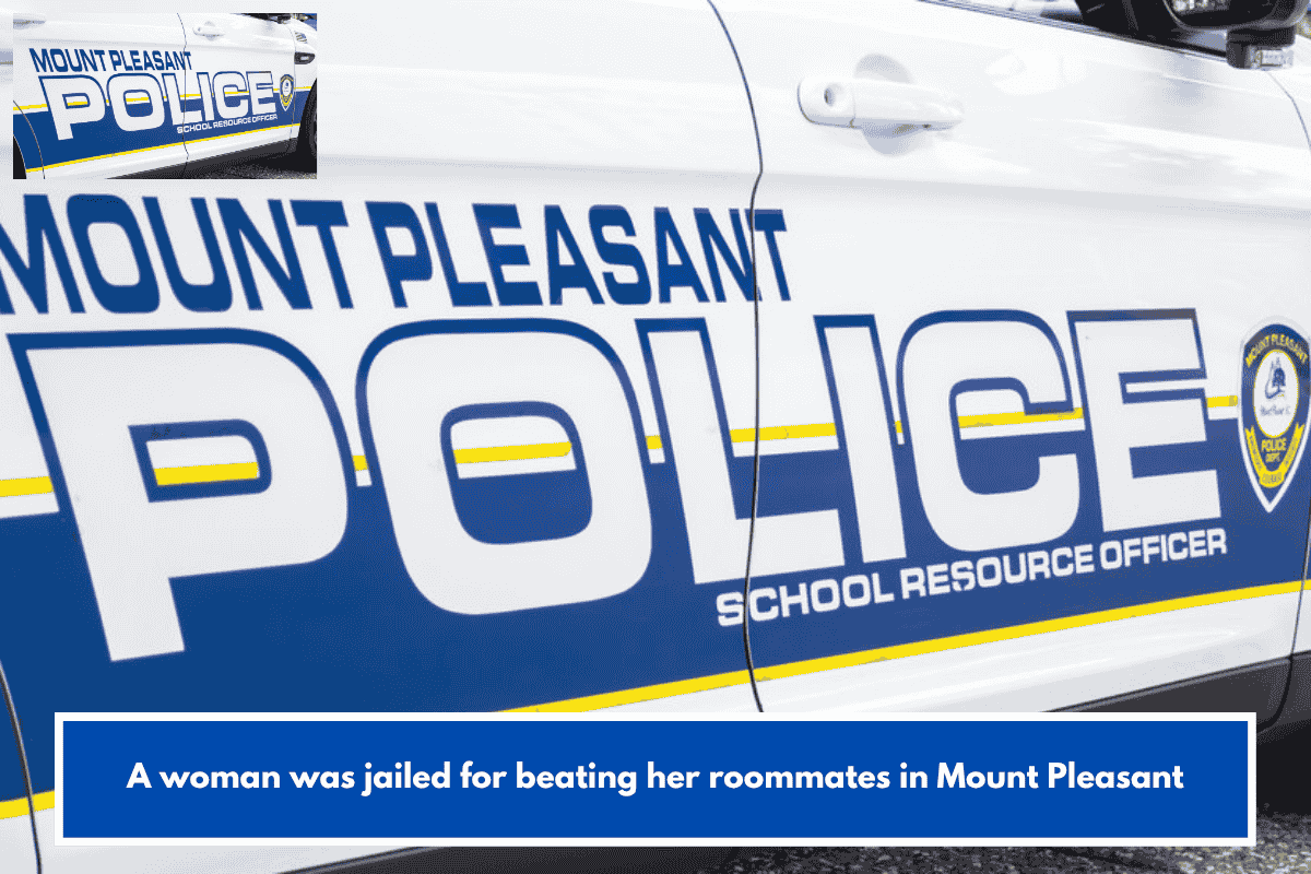 A woman was jailed for beating her roommates in Mount Pleasant