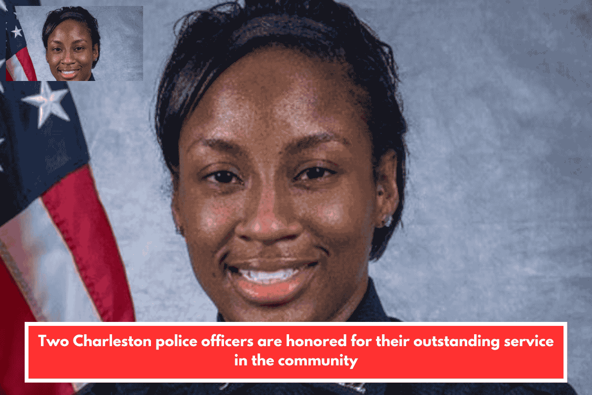Two Charleston police officers are honored for their outstanding service in the community