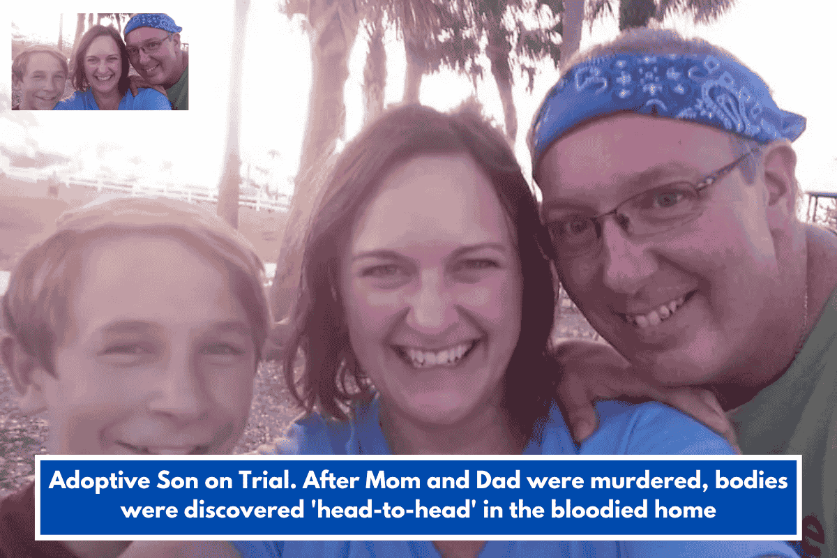 Adoptive Son on Trial. After Mom and Dad were murdered, bodies were discovered 'head-to-head' in the bloodied home