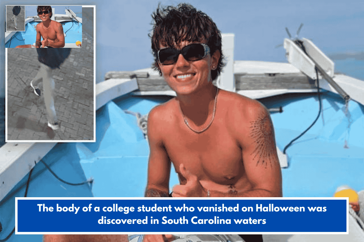 The body of a college student who vanished on Halloween was discovered in South Carolina waters