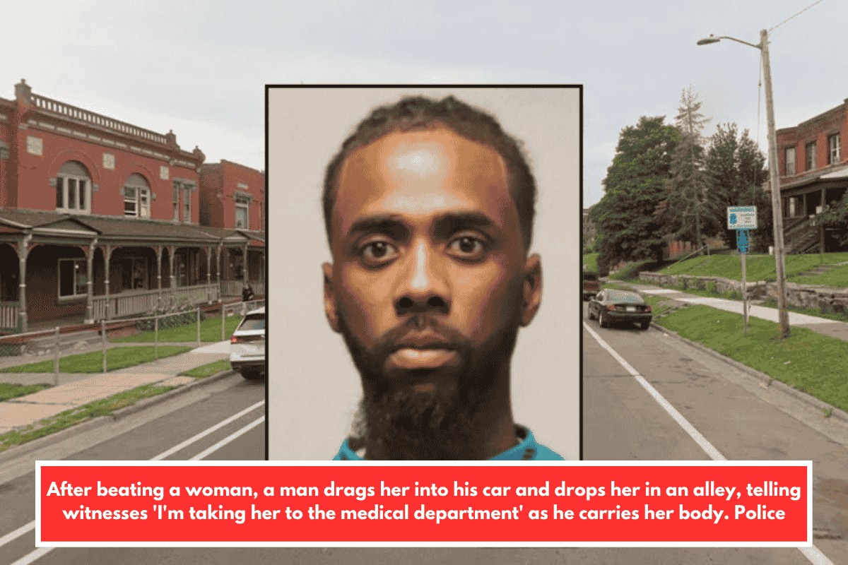 After beating a woman, a man drags her into his car and drops her in an alley, telling witnesses 'I'm taking her to the medical department' as he carries her body. Police