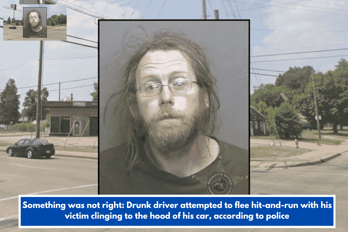 Something was not right: Drunk driver attempted to flee hit-and-run with his victim clinging to the hood of his car, according to police