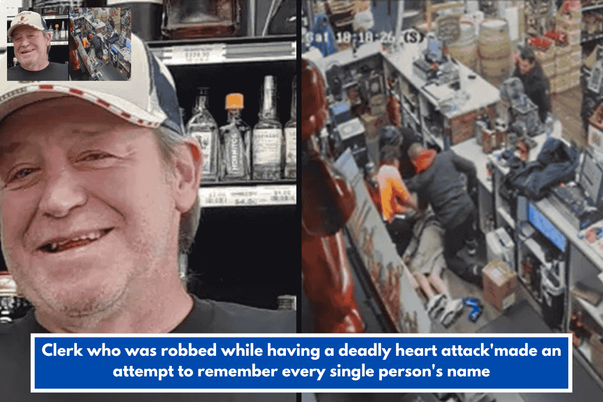 Clerk who was robbed while having a deadly heart attack'made an attempt to remember every single person's name