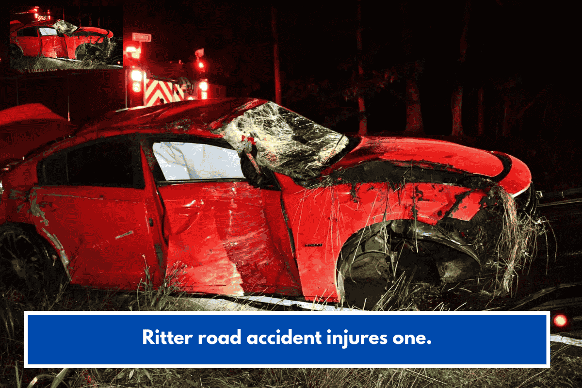 Ritter road accident injures one.