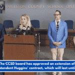 The CCSD board has approved an extension of Superintendent Huggins' contract, which will last until 2031.