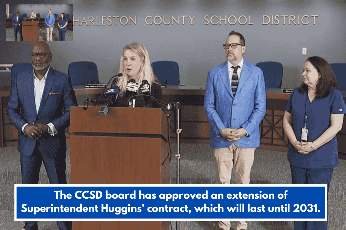 The CCSD board has approved an extension of Superintendent Huggins' contract, which will last until 2031.