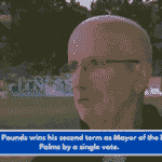Phillip Pounds wins his second term as Mayor of the Isle of Palms by a single vote.