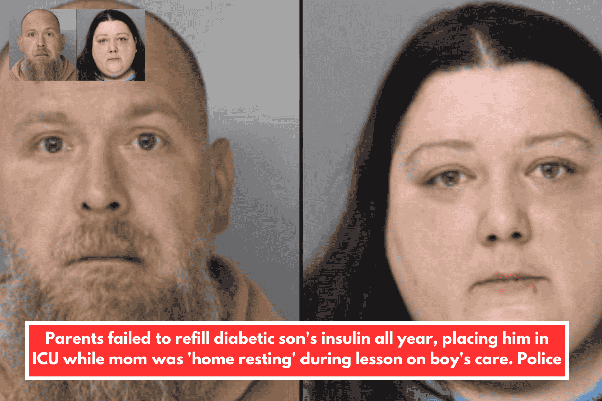 Parents failed to refill diabetic son's insulin all year, placing him in ICU while mom was 'home resting' during lesson on boy's care. Police