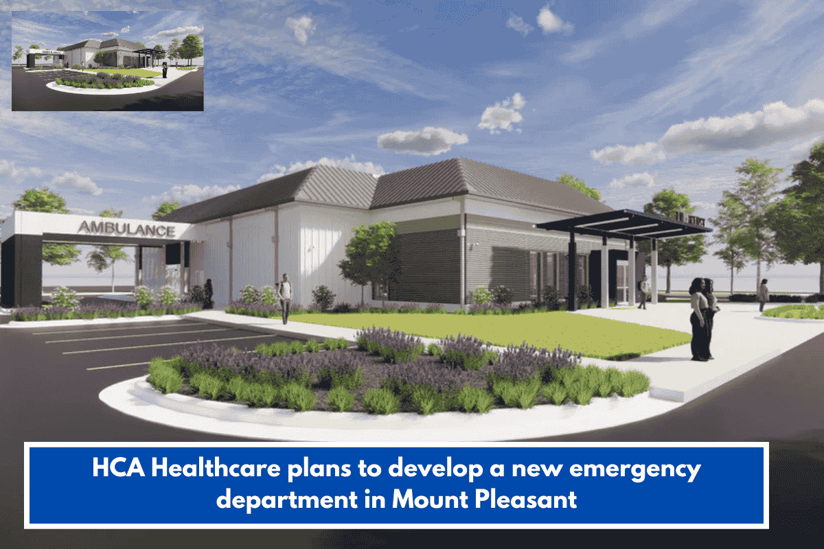 HCA Healthcare plans to develop a new emergency department in Mount Pleasant