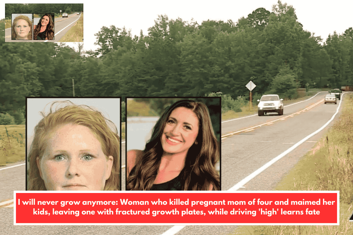 I will never grow anymore: Woman who killed pregnant mom of four and maimed her kids, leaving one with fractured growth plates, while driving 'high' learns fate