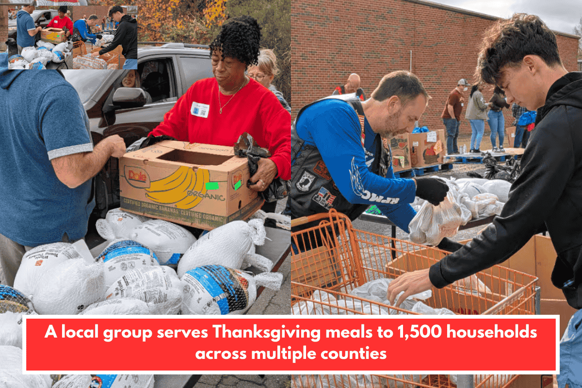 A local group serves Thanksgiving meals to 1,500 households across multiple counties