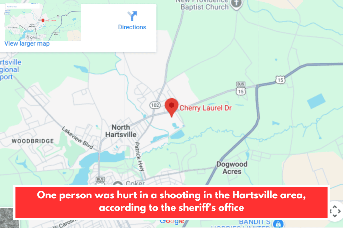 One person was hurt in a shooting in the Hartsville area, according to the sheriff's office
