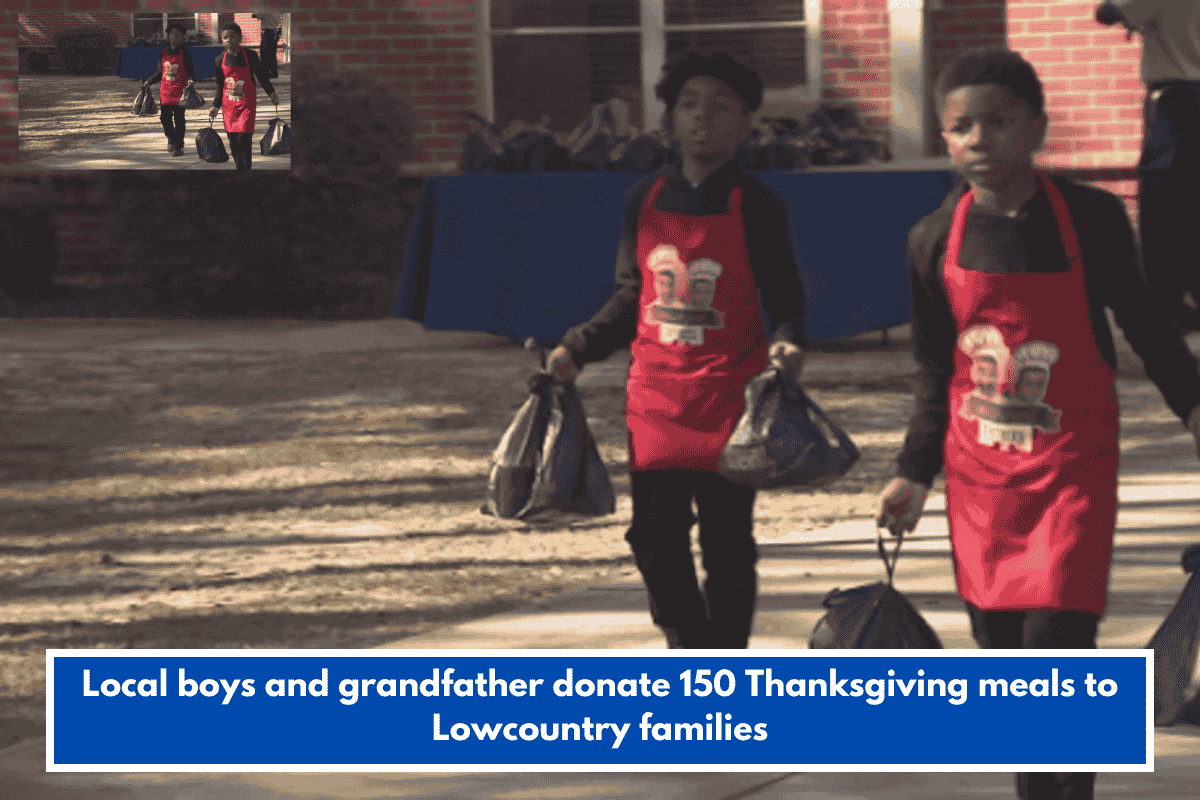 Local boys and grandfather donate 150 Thanksgiving meals to Lowcountry families