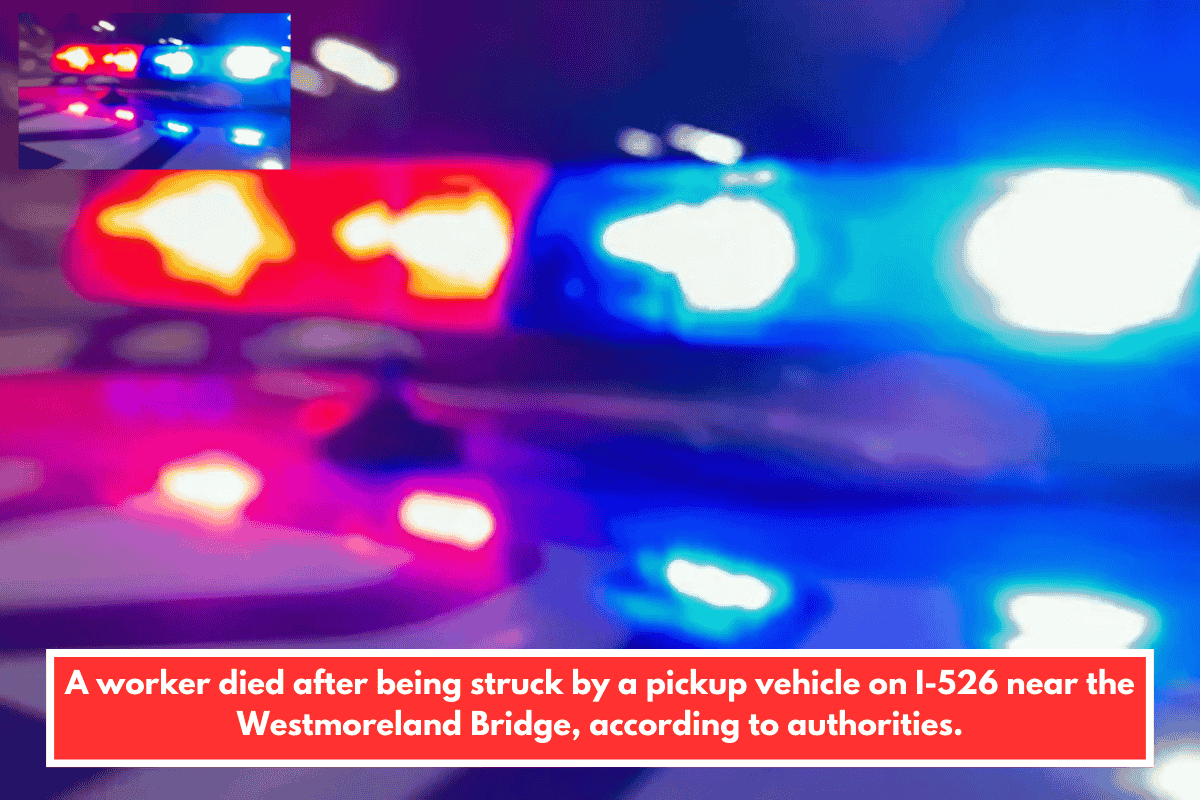 A worker died after being struck by a pickup vehicle on I-526 near the Westmoreland Bridge, according to authorities.
